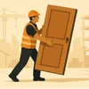 acheminement de materiaux sur le chantier
